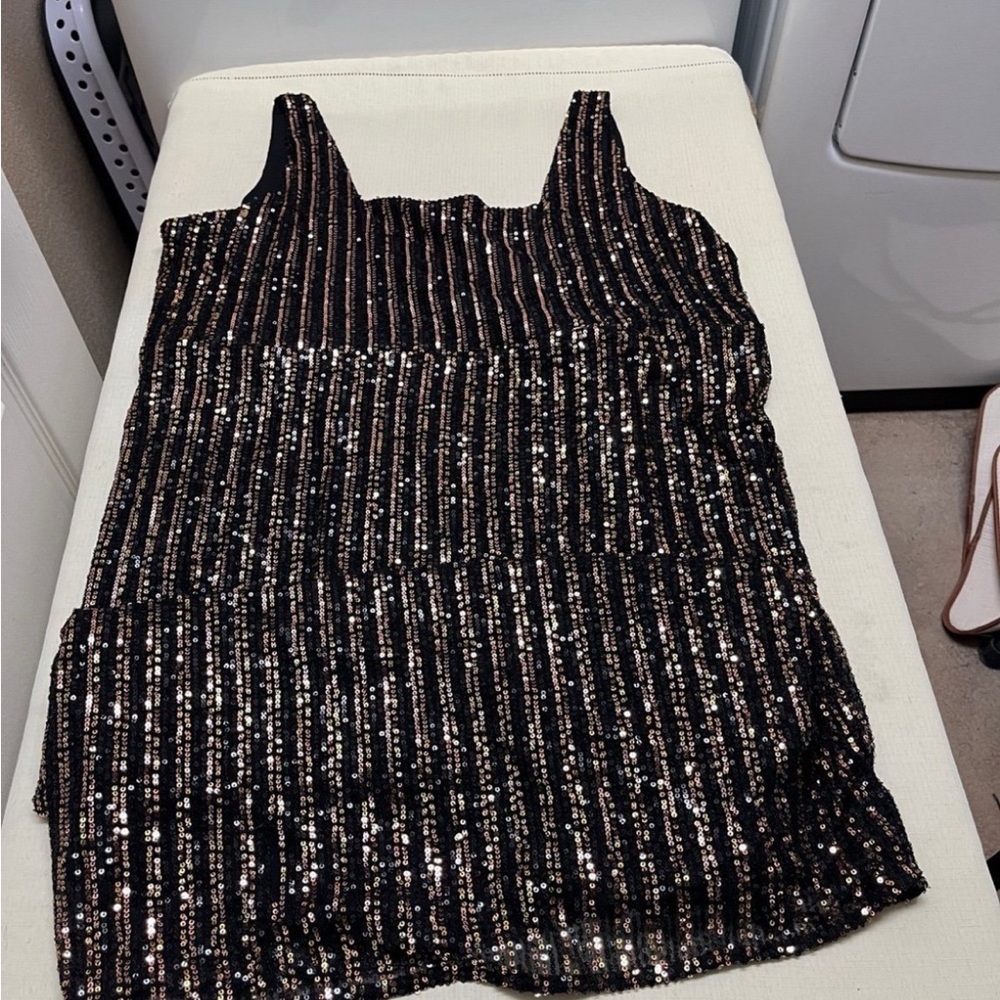 City Chic XXL/24 black/gold sequin dress - Picture 4 of 9